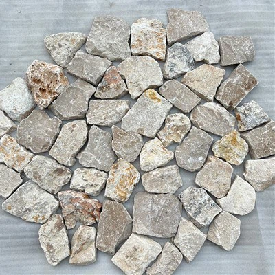 Little Tumbled Travertine Bentuk Tidak Sekata Pelapisan Batu Longgar JRSR-068 T